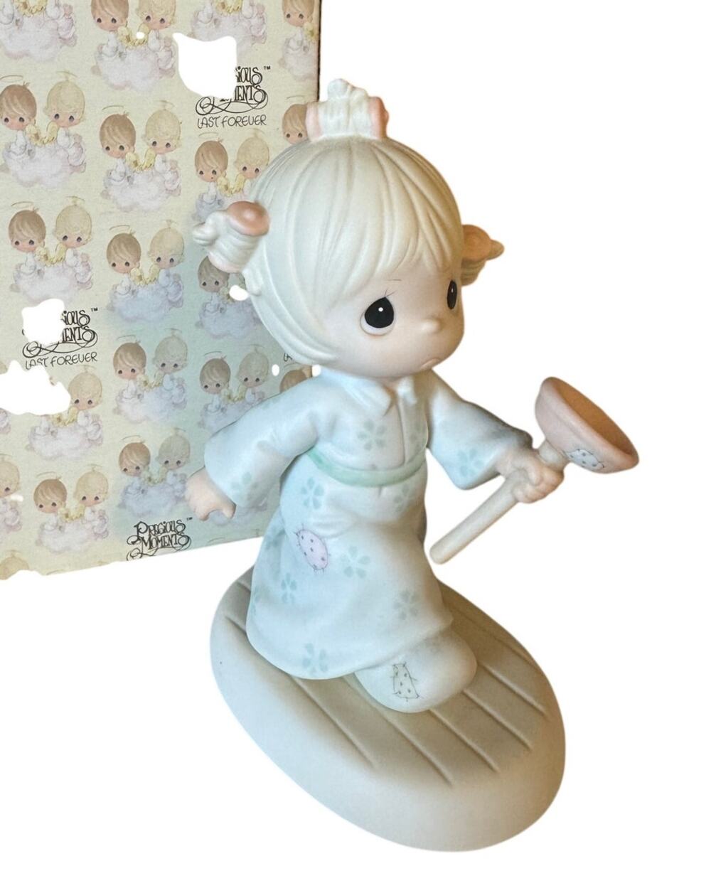 Vintage 1987 Precious Moments Faith Takes the Plunge Figurine 11155